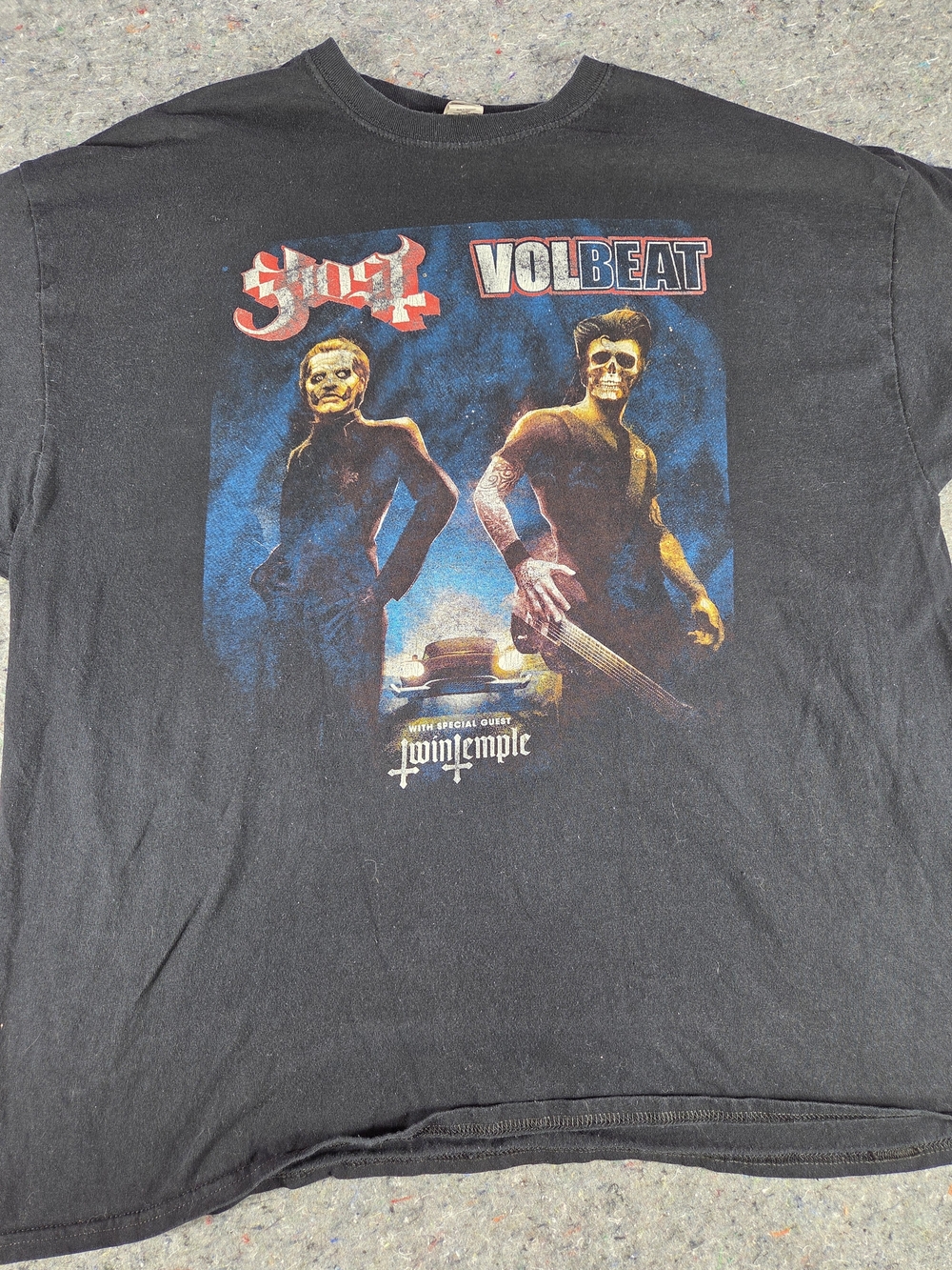 Ghost Volbeat Twin Temple Tour 2022 Shirt 2XL Gildan Heavy Cotton Double Sided